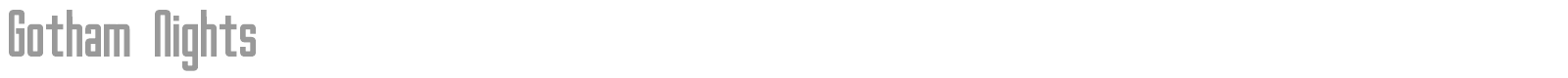 Gotham Nights font preview
